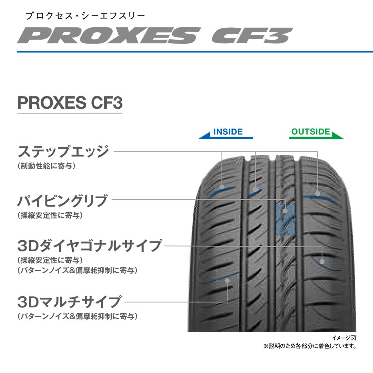 TOYO PROXES CF3 195/45R17 SCHNEIDER Stag メタリックグレー 17インチ 7J+38 5H-114.3 4本セット